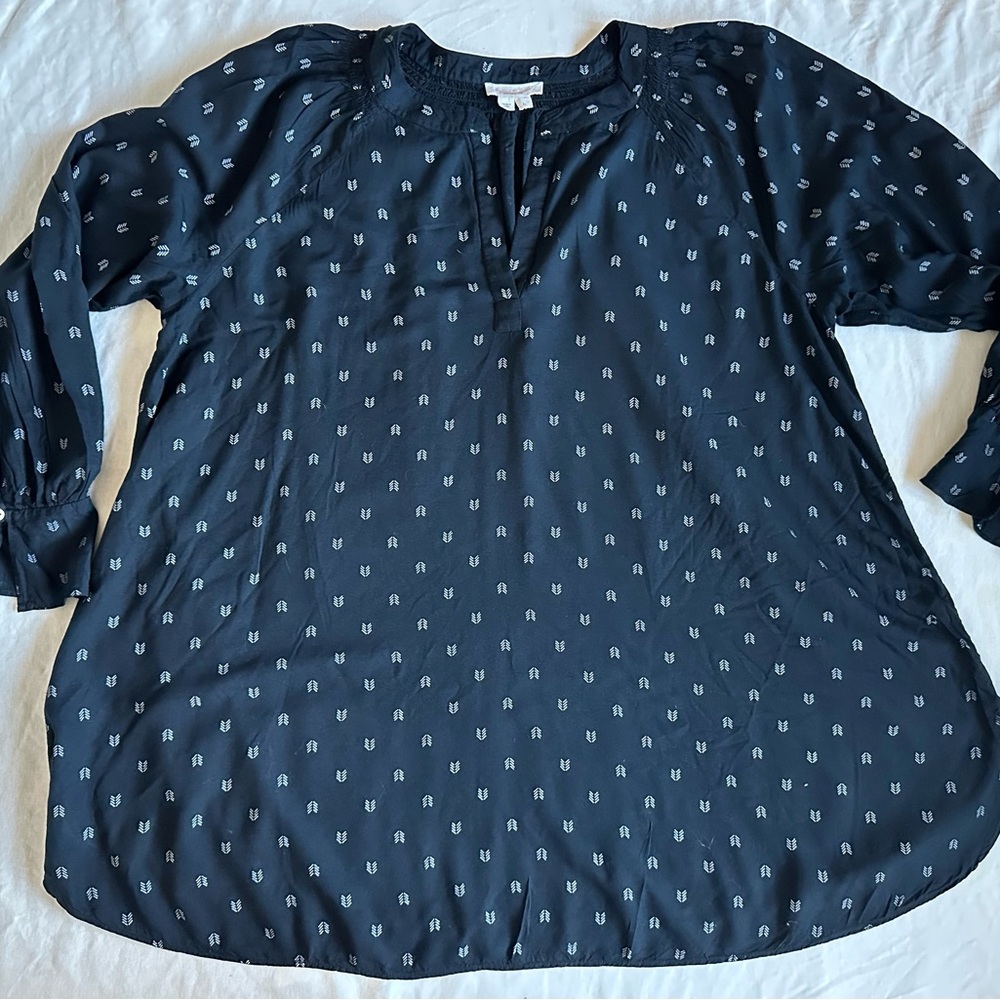 Ingrid & Isabel Black Printed Maternity Top Large - Picture 2 of 14